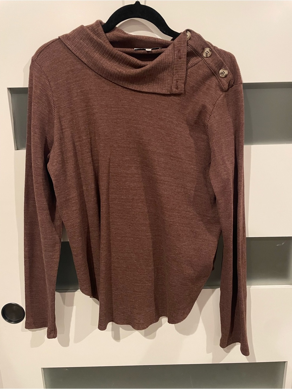 Michael Stars Los Angeles Brown Cowl Neck Tunic Size 1X Like New